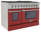 KUCHT Professional 48" 6.7 cu. ft. Range, Red, Natural Gas