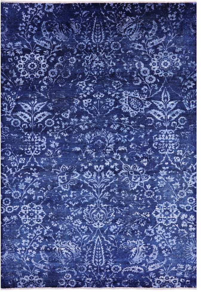 Wool & Silk Modern Handmade Rug 6' 0" X 8' 9" - Q12735