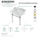 Kingston Brass LMS30MBSQ6 30" Carrara Marble Console Sink, Legs
