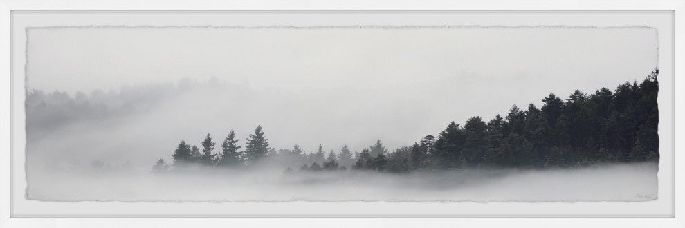 "Hazy Lake" Framed Painting Print, 45x15