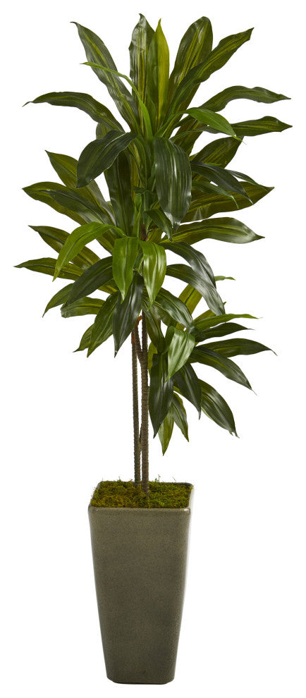 Nearly Natural 4.5ï¿½ Dracaena Artificial Plant in Green Planter (Real Touch)