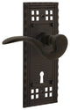 Craftsman Plate With Keyhole Manor Lever, Oil-Rubbed Bronze, Privacy, Non-Handed