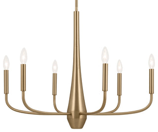 Deela 6 Light Chandelier 1 Tier Medium, Champagne Bronze
