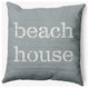 20x20" Beach House  Nautical Decorative Indoor Pillow, Pretty Grey