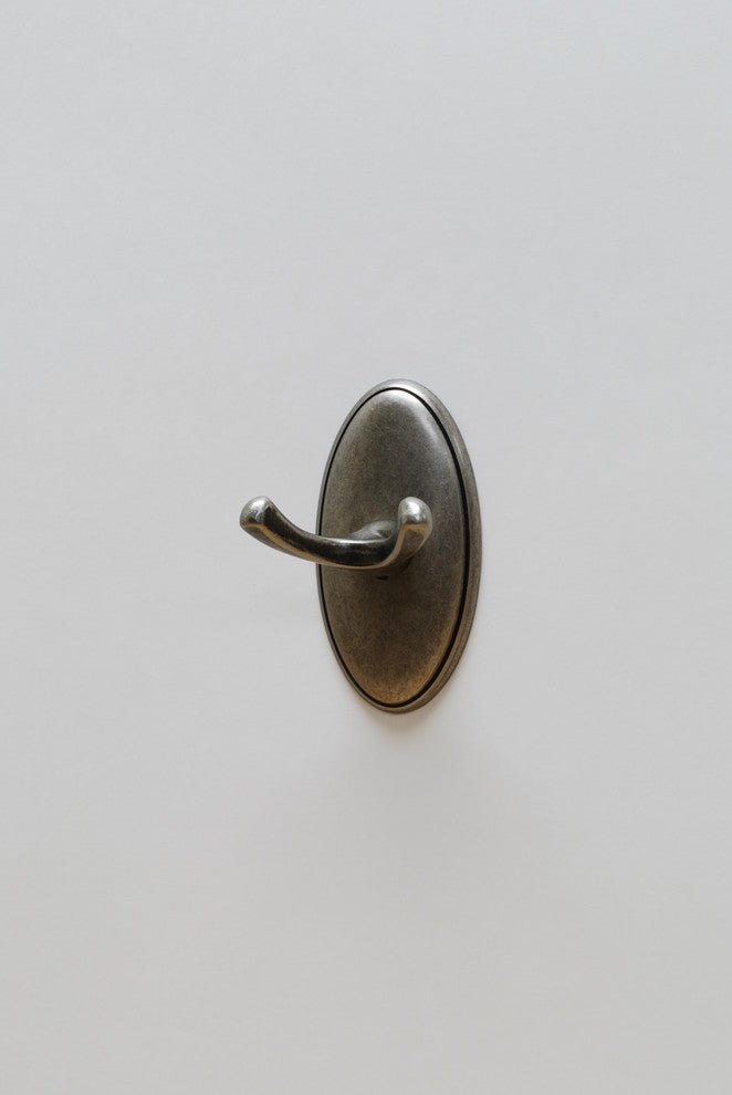 Addison Robe Hook, Aged Pewter