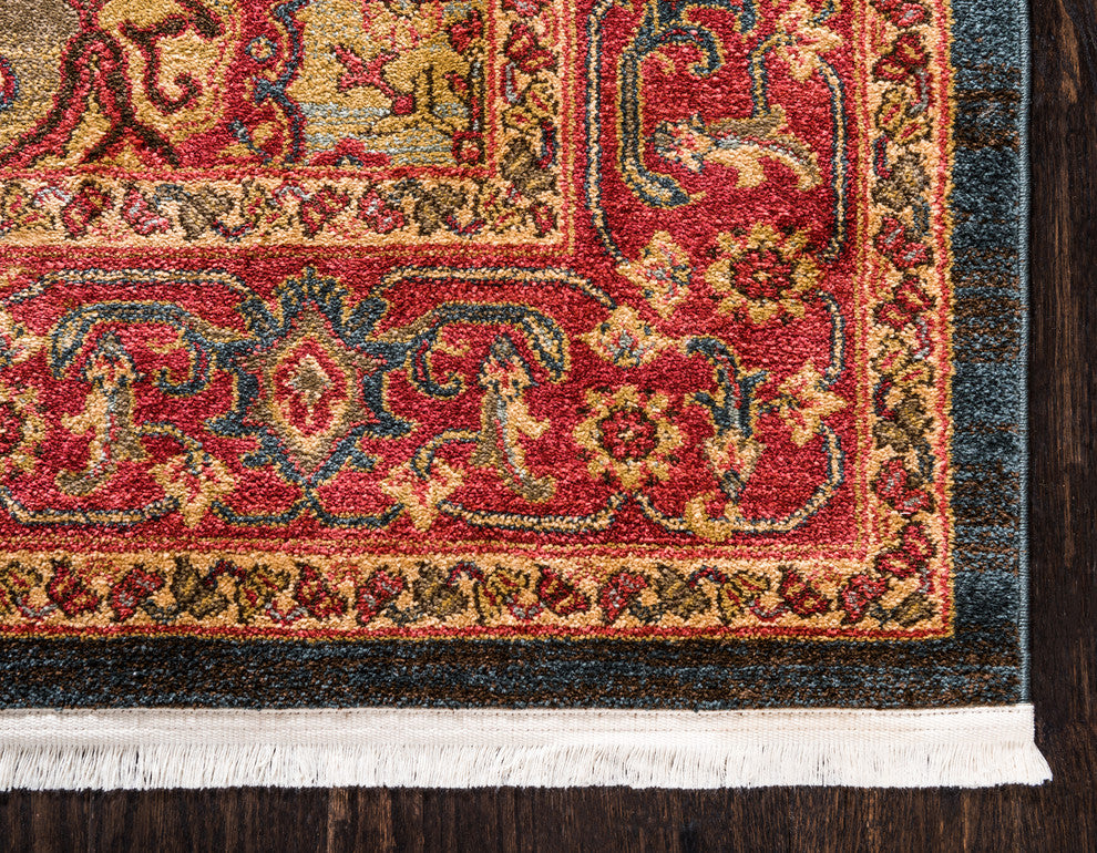 Unique Loom Navy Blue Arsaces Sahand 2' 7 x 6' 7 Runner Rug