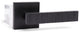 Modern Heavy Duty Designer Interior Door Lever - Groove Collection, Matte Black, Privacy Left Hand