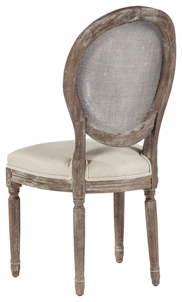Siene Traditional Portrait Back Rattan Side Dining Chair