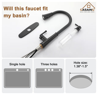 Single-Handle Pull Down Sprayer Kitchen Faucet with Touchless Sensor, Matte Black