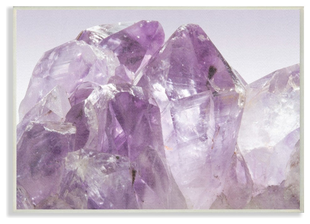 Amethyst Crystal Mountains Close Up Photograph I Wall Plaque Art, 10"x15"