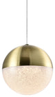 Ravello 5" ETL Certified Integrated LED Pendant Light with Globe Shade, Brass