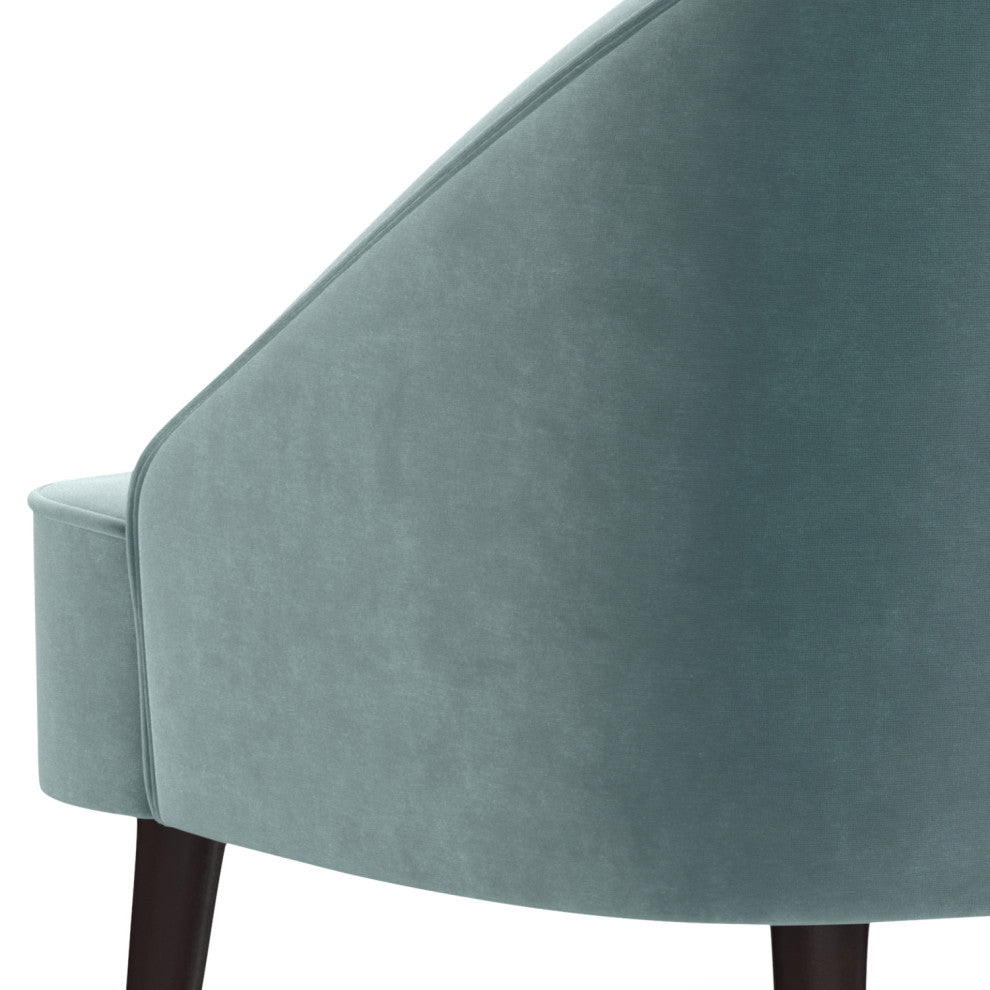Harrah Accent Chair, Velvet fabric, Seafoam Blue