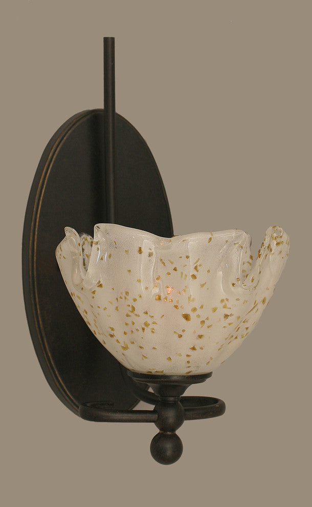 Capri 1-Light Wall Sconce, Gold Ice