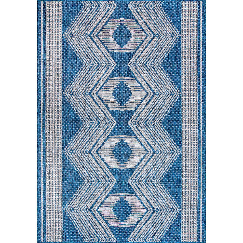 Nuloom Ranya Tribal Indoor/Outdoor Rug, Blue 2'x3'