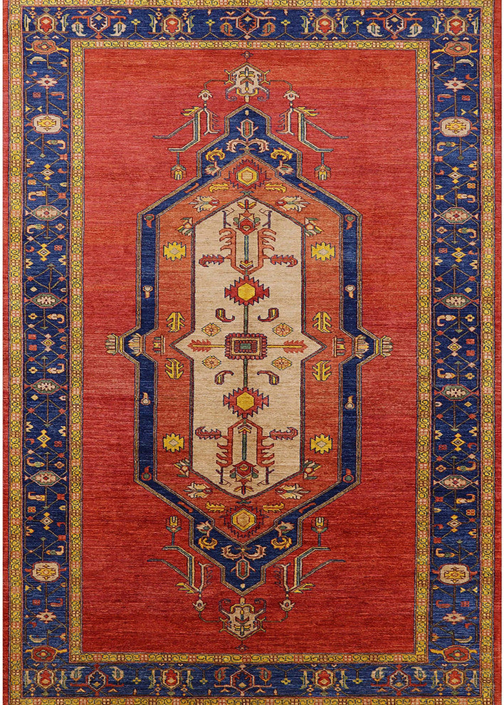 Ahgly Company Indoor Rectangle Mid-Century Modern Area Rugs, 7' x 9'