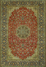 Fine Vintage Distressed Annabell Rust/Navy Rug, 10'10x16'5