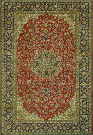 Fine Vintage Distressed Annabell Rust/Navy Rug, 10'10x16'5