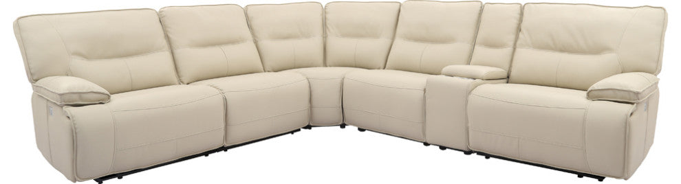 6 Piece Modular Power Reclining Sectional With Power Adjustable Headrests