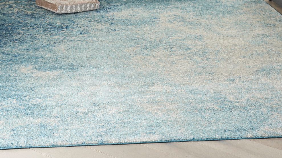 Nourison Passion 9' x 12' Navy Light Blue Modern Indoor Area Rug