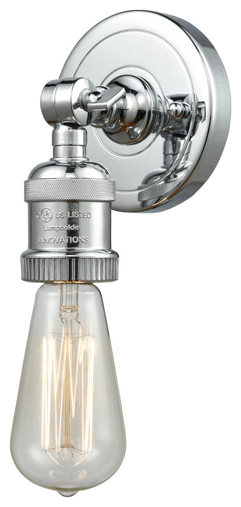 Bare Bulb 1-Light ADA Compiant Sconce, Polished Chrome