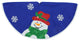 20"  Mini Christmas Tree Skirt With Embroidered and Embellished Snowman