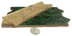 Contemporary Zellige Border, 12"x3 3/4"x1/2", Green & Hunter Green