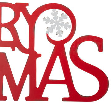 24"L Metal Merry Christmas Wall Decor
