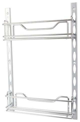 3" Deep Door Mounted Tray System Kit in Polished Chrome