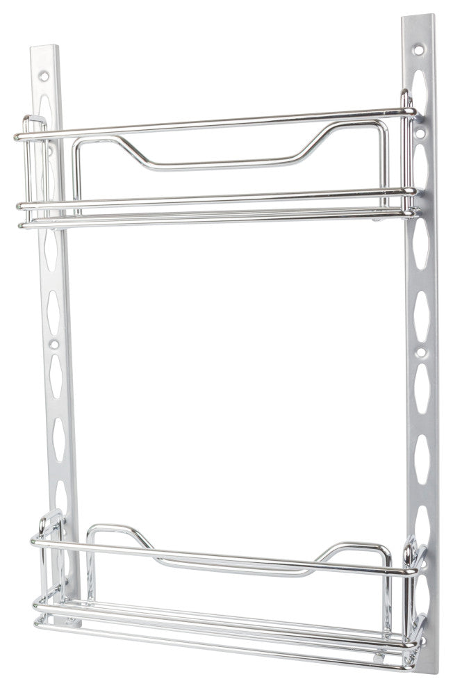3" Deep Door Mounted Tray System Kit in Polished Chrome