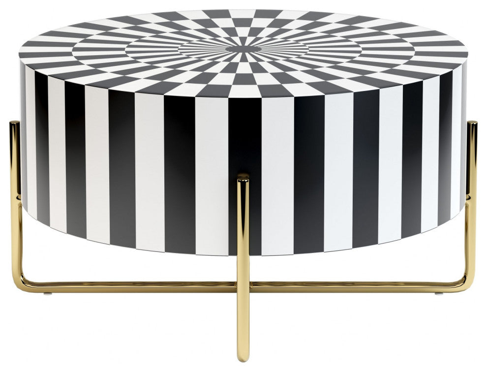 Thistle Coffee Table Black and White