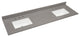 Madrid Bathroom Vanity Countertop, Concrete Gray With White Sink, 73"