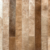 Cowhide Patchwork Rug, Poseidon, Shiitake, 9' X 12'