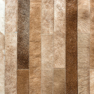 Cowhide Patchwork Rug, Poseidon, Shiitake, 9' X 12'