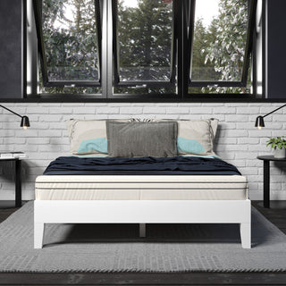 Nix Full Platform Bed, White