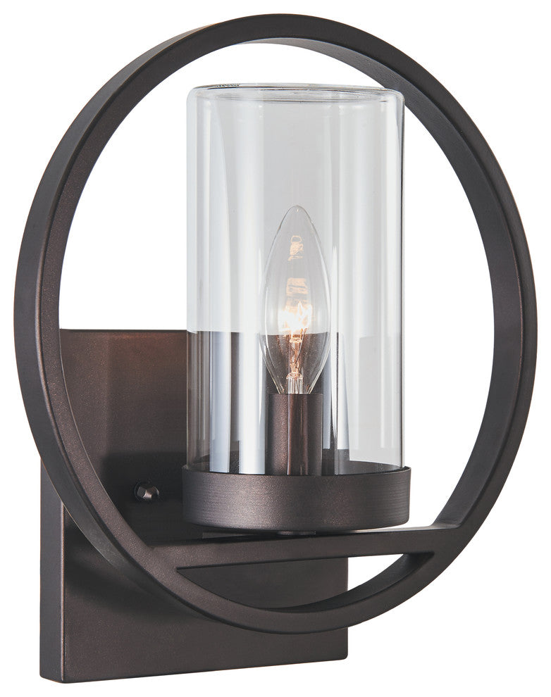 JOSEPH Transitional 1 Light Rubbed Bronze Outdoor/Indoor Wall Sconce 11"
