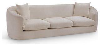 Penelope Upholstered Sofa, Beige, Chenille Fabric