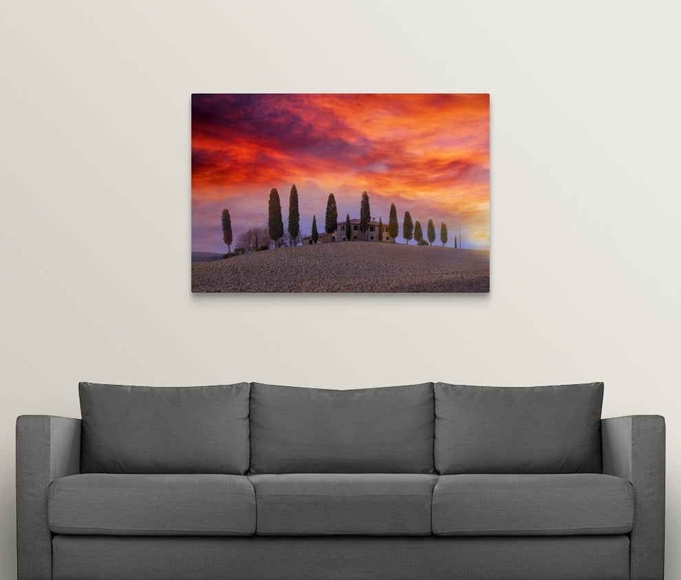 "Winter Sunset at Dreamland" Wrapped Canvas Art Print, 48"x32"x1.5"