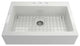 BOCCHI 1500-001-2020CH Apron Front Drop-In Fireclay 34" 1 Bowl Kitchen Sink Kit