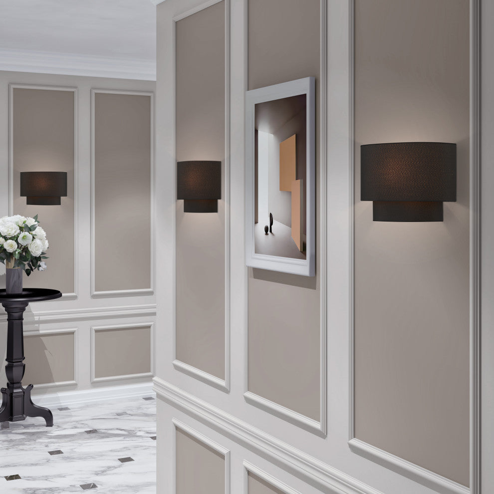 Livex Lighting Sentosa 1-Light Black Sconce