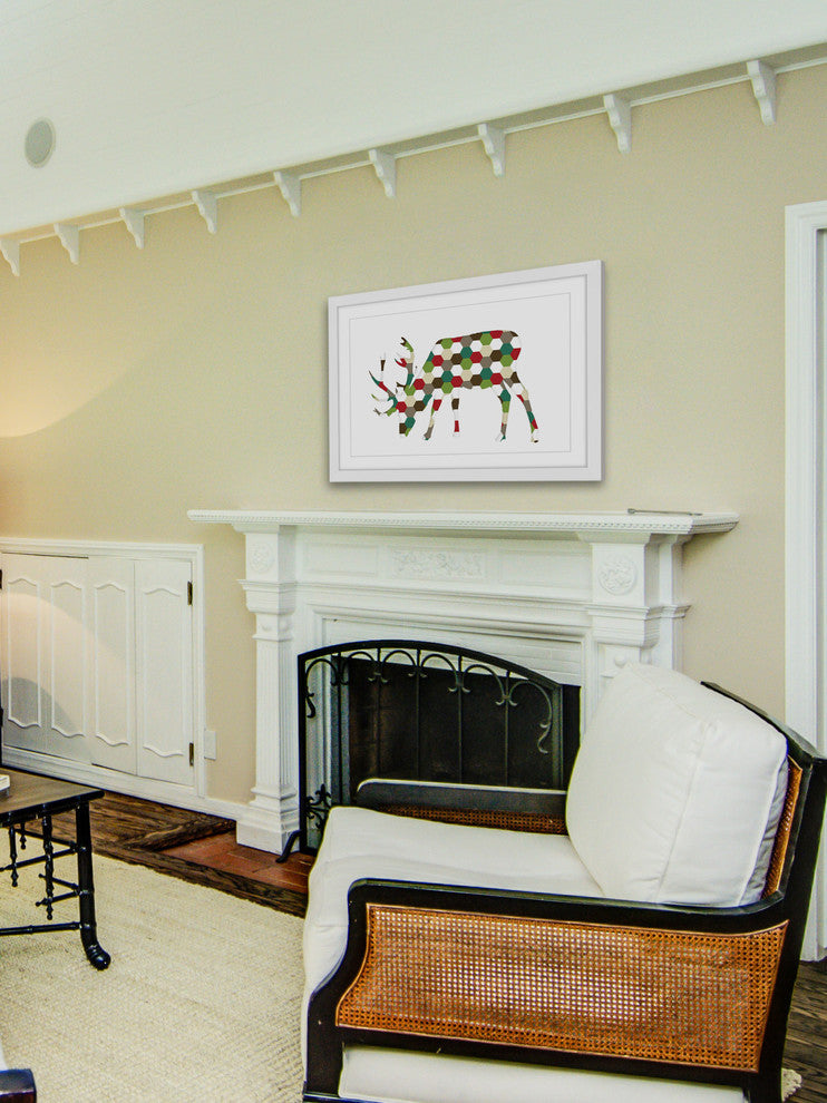 "Christmas Deer" Framed Painting Print