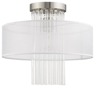 Livex Lighting Brushed Nickel 1-Light Ceiling Mount