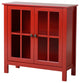 Os Home And Office Red Glass Door Accent And Display Cabinet