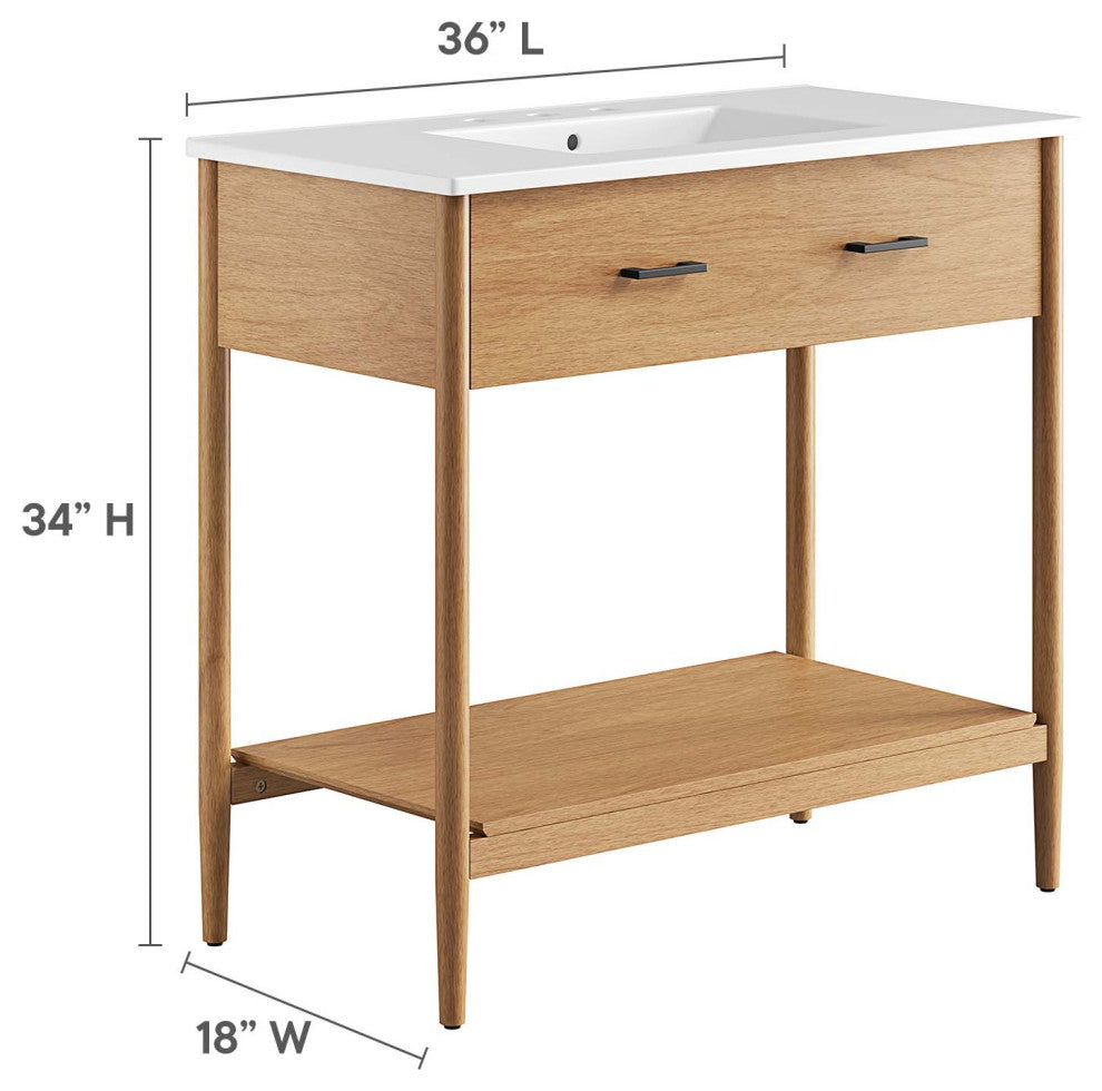 Zaire 36" Bathroom Vanity - Natural White