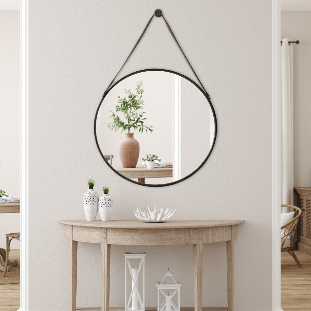 30" Coastal Bronze Round Mirror