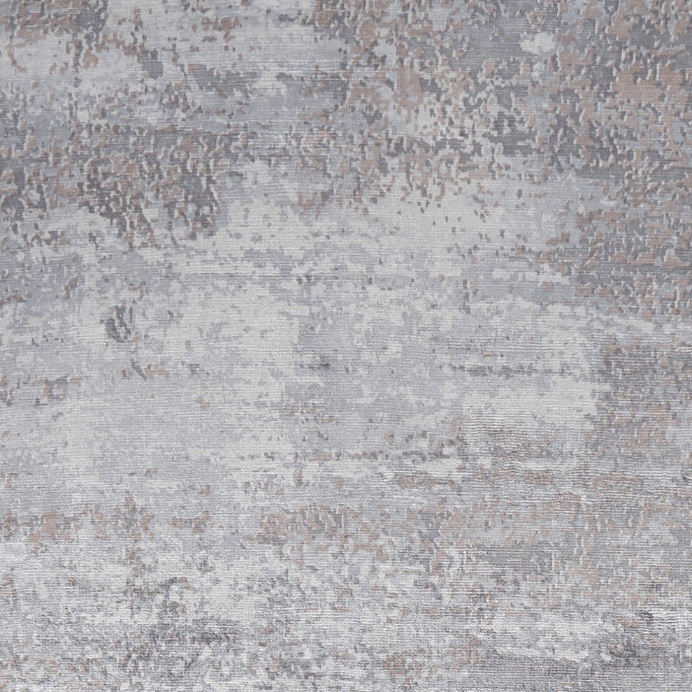 3' X 5' Slate Gray Abstract Hand Loomed Area Rug