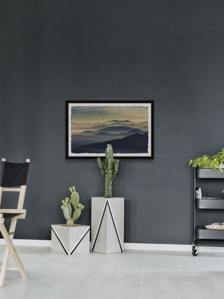 "Distant Mountain" Framed Painting Print, 30x20