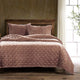 Stella Faux Silk Velvet Quilt, Dusty Rose, Queen