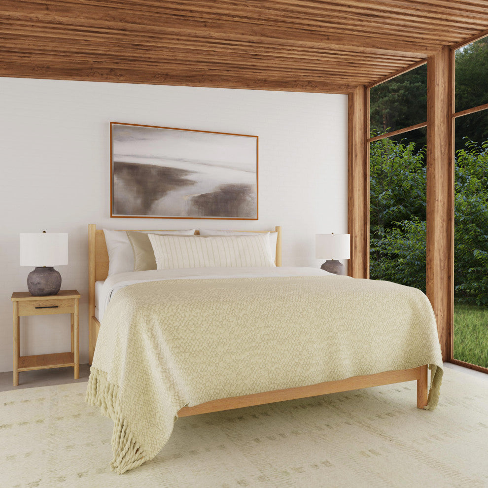 Lennon Rounded Leg Bed, Light Brown, King