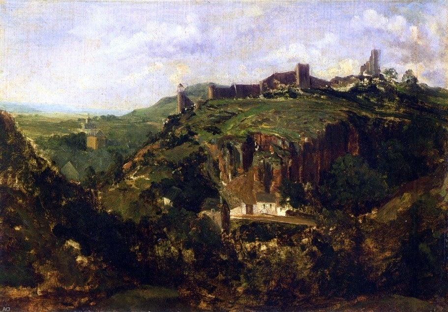 Theodore Rousseau Bourg en Auvergne Premium Canvas Print