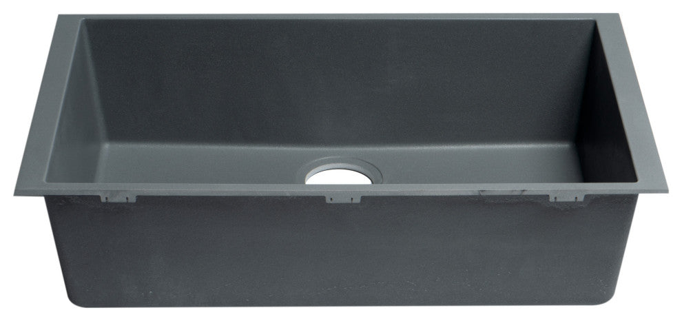 ALFI brand AB3020UM-T Titanium 30" Undermount Granite Composite Kitchen Sink